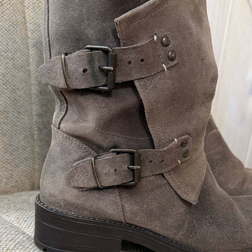 COOLWAY Gray Leather Women's Boots, sz 40 (~ 9.5 US women's) - Picture 4 of 12